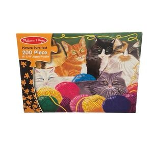 Cats Jigsaw Puzzle NEW SEALED Melissa and Doug 200 piece Kittens Yarn Play Cat